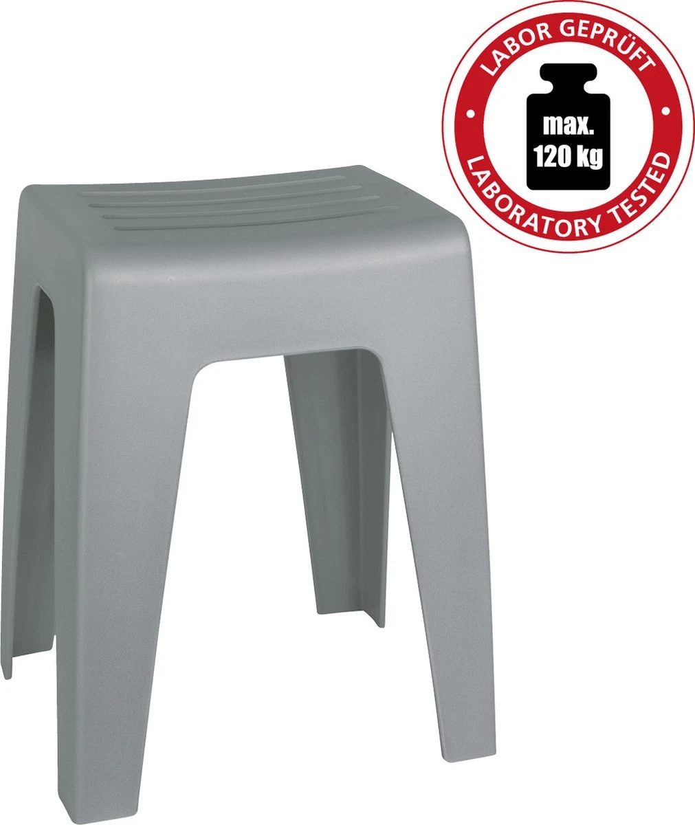 WENKO Badkamerkruk Kumba 38x47cm In Grijs Kunststof - Douchekruk 8 WENKO Badkamerkruk Kumba 38x47cm In Grijs Kunststof - Douchekruk - Afbeelding 8