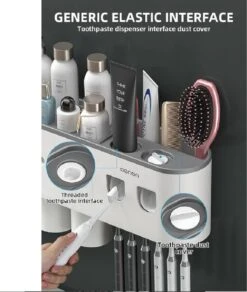 LuxeBass Tandenborstel Organizer | Tandenborstelhouder | Automatisch Tandpasta Dispenser | Met Lade En Opbergvak Voor Badkamer - LB544 -Badkamerartikelen Winkel 1014x1200