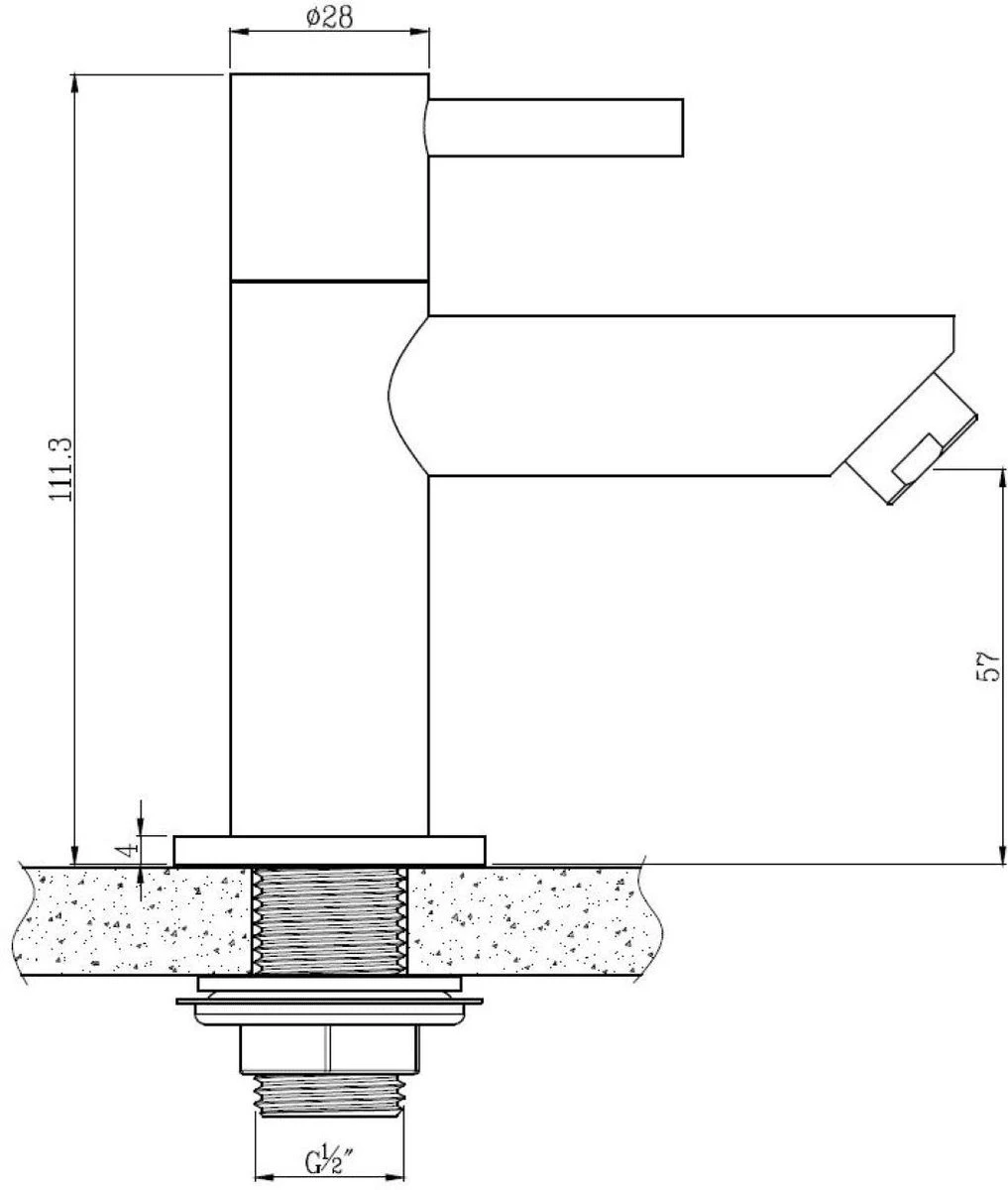 Aloni - KLEINE ! Koudwaterkraan 1/2 Mat Zwart 7 Aloni - KLEINE ! Koudwaterkraan 1/2 Mat Zwart - Afbeelding 7