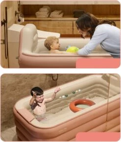 Merkloos Opblaasbaar Bad - Roze - Inclusief Air-Pomp - 1.6 Meter - Opblaasbaar Ligbad - Opblaasbare Badkuip - Zitbad -Badkamerartikelen Winkel 1018x1200 2