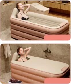 Merkloos Opblaasbaar Bad - Roze - Inclusief Air-Pomp - 1.6 Meter - Opblaasbaar Ligbad - Opblaasbare Badkuip - Zitbad -Badkamerartikelen Winkel 1018x1200 3