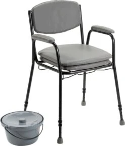 In Hoogte Verstelbare Toiletstoel / Postoel / WC Stoel Met Zachte Zitting. Tot 130 Kg Belastbaar. -Badkamerartikelen Winkel 1026x1200 3