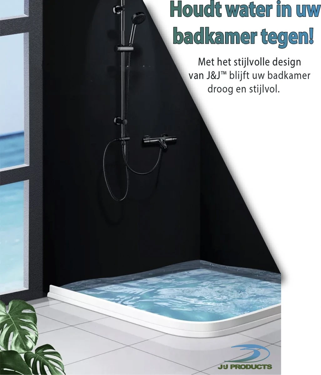Merkloos Hoge Zelfklevende Waterkering Badkamer 200 Cm - Douchedorpel - Wateroverlast - Douchebak - Waterstopper - Sanitair Dorpel 2 Merkloos Hoge Zelfklevende Waterkering Badkamer 200 Cm - Douchedorpel - Wateroverlast - Douchebak - Waterstopper - Sanitair Dorpel - Afbeelding 2