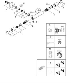 GROHE QuickFix Precision Get Thermostatische Douchekraan - EcoJoy - Met Koppelingen - Chroom - 34773000 -Badkamerartikelen Winkel 1034x1200 1