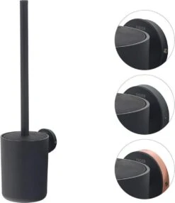 Tiger Urban Toiletaccessoireset - Toiletborstel Met Houder - Toiletrolhouder Met Klep - Handdoekhaak - Zwart -Badkamerartikelen Winkel 1035x1200