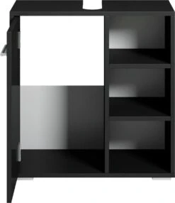 Badplaats Wastafel Onderkast Neptunus 60 Cm X 30 Cm X 60 Cm - Zwart - Badkamerkast – Staand Wastafelmeubel -Badkamerartikelen Winkel 1038x1200 3