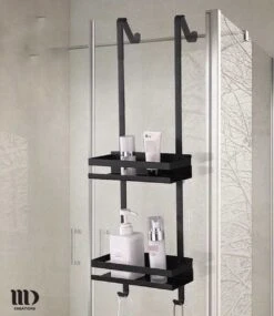 MD Creations ® – Doucherek Zonder Boren - Hangend Met Zuignappen Aan Douchewand – Douchebakje - Doucherek Haak - RVS - 74 X 25 X 10 Cm -Badkamerartikelen Winkel 1040x1200 1