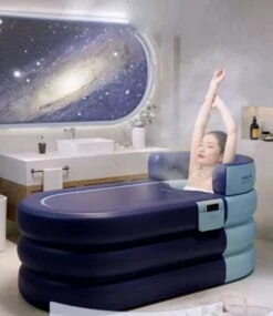 Opblaasbaar Bad - Blauw Ligbad - Zitbad Volwassenen - Ijsbad - Badkuip - Opblaasbad - Opvouwbaar Bad -Badkamerartikelen Winkel 1041x1200 1