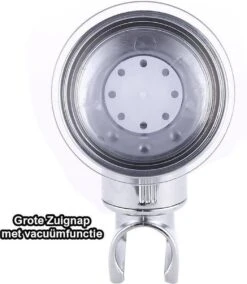 Merkloos Douchekophouder - Grote Zuignap - Klik&Vast - Draaibaar - Chroom -Badkamerartikelen Winkel 1045x1200 1