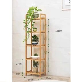 SensaHome Badkamerrek - Bamboe Design – Badkamerkast Met 5 Planken -Badkamerartikelen Winkel 1046x1200 4