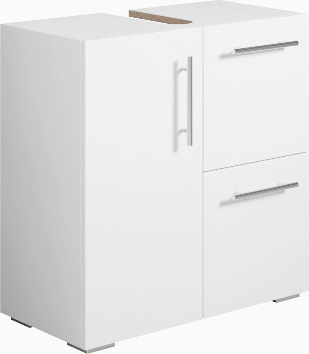 Badplaats Wastafel Onderkast Mars 60 Cm X 30 Cm X 60 Cm - Wit - Badkamerkast – Staand Wastafelmeubel 1 Badplaats Wastafel Onderkast Mars 60 Cm X 30 Cm X 60 Cm - Wit - Badkamerkast – Staand Wastafelmeubel