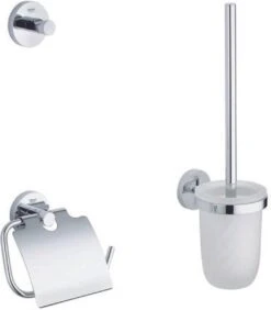GROHE Essentials Accessoireset - Toiletrolhouder - Toiletborstelset - Haak -Badkamerartikelen Winkel 1050x1200