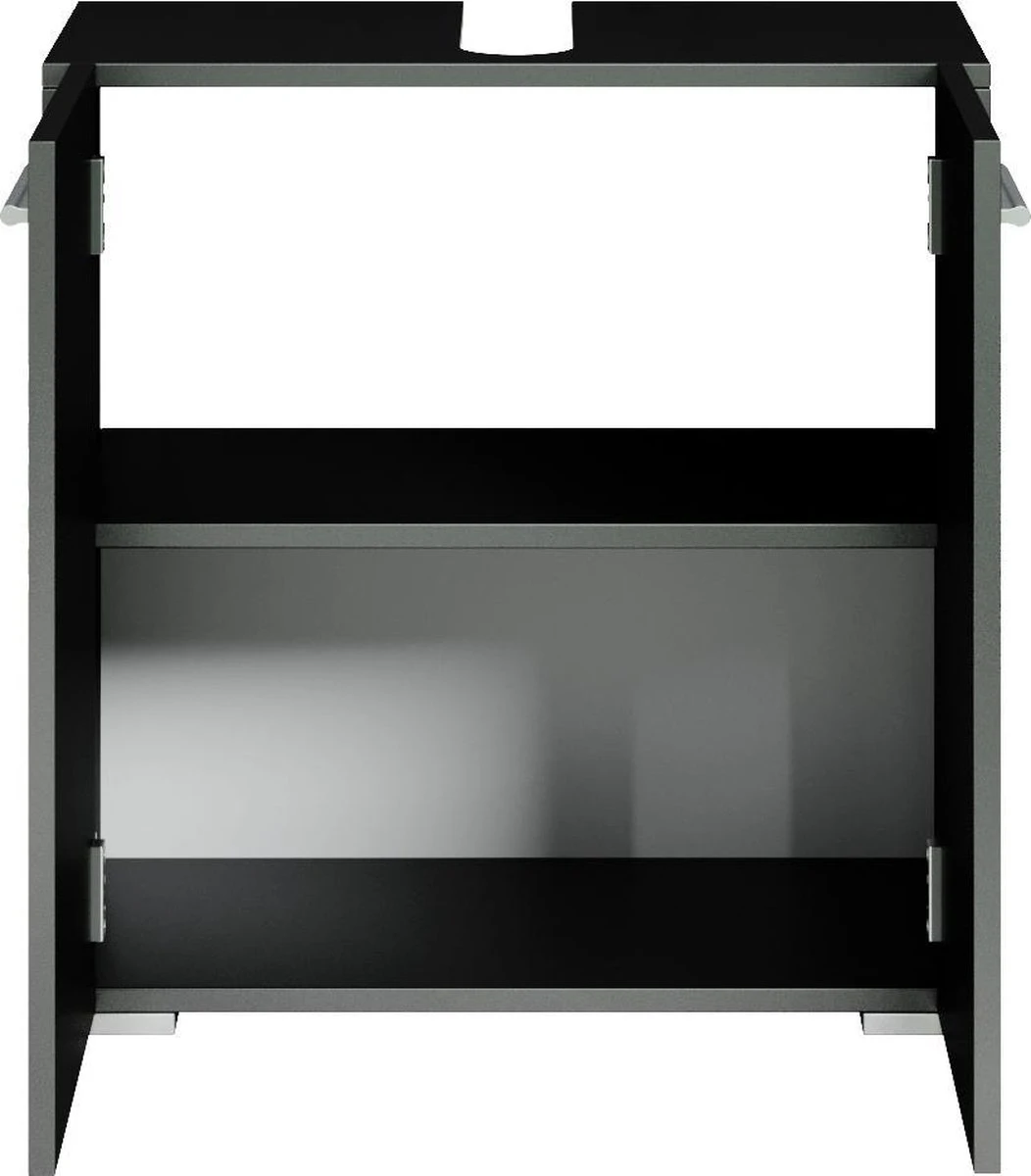 Badplaats Wastafel Onderkast Jupiter 60 Cm X 30 Cm X 60 Cm - Zwart - Badkamerkast – Staand Wastafelmeubel 2 Badplaats Wastafel Onderkast Jupiter 60 Cm X 30 Cm X 60 Cm - Zwart - Badkamerkast – Staand Wastafelmeubel - Afbeelding 2