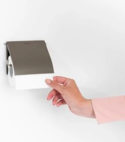 Brabantia ReNew WC Rolhouder - Met Klep - Platinum -Badkamerartikelen Winkel 1056x1200