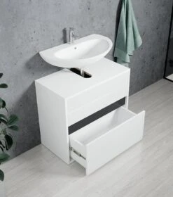 Wastafel Onderkast Stockholm 67cm Wit Badkamerkast Staand -Badkamerartikelen Winkel 1060x1200 3