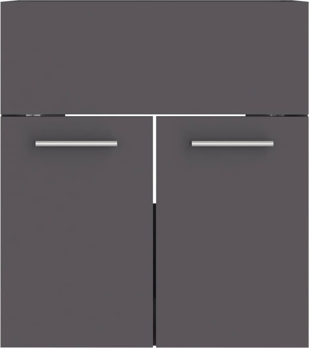 VidaXL Wastafelkast 41x38,5x46 Cm Spaanplaat Grijs 9 VidaXL Wastafelkast 41x38,5x46 Cm Spaanplaat Grijs - Afbeelding 9