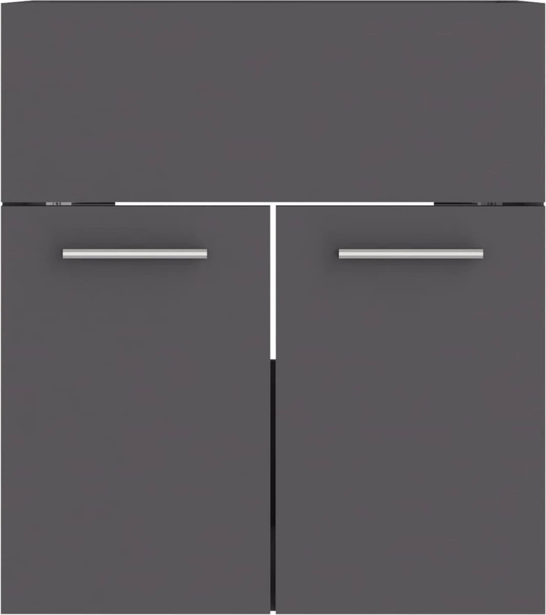 VidaXL Wastafelkast 41x38,5x46 Cm Spaanplaat Grijs 10 VidaXL Wastafelkast 41x38,5x46 Cm Spaanplaat Grijs - Afbeelding 10