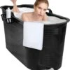 LIFEBATH - Zitbad Mira - Bath Bucket XL - 400L - Ligbad 122 Cm - Zwart