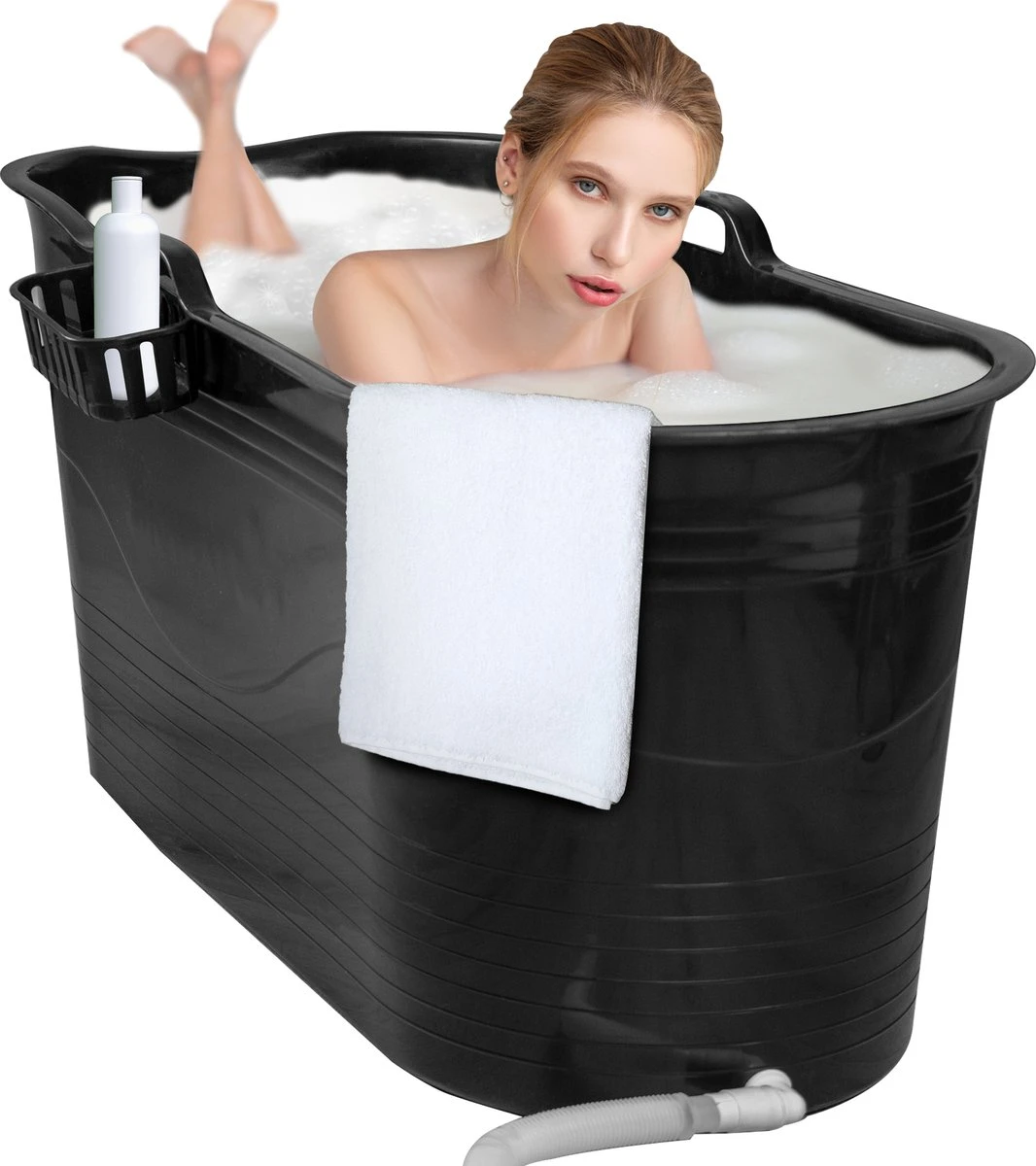 LIFEBATH - Zitbad Mira - Bath Bucket XL - 400L - Ligbad 122 Cm - Zwart 1 LIFEBATH - Zitbad Mira - Bath Bucket XL - 400L - Ligbad 122 Cm - Zwart