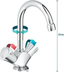 GROHE Costa-L Wastafelkraan - Met Ketting - Chroom -Badkamerartikelen Winkel 1066x1200 4