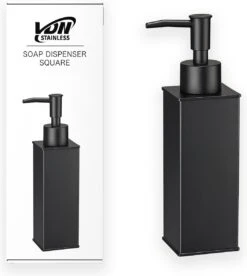 VDN Stainless Zeeppompje - Zeepdispenser - Zeeppompje Vrijstaand - Zwart - Vierkant - RVS -Badkamerartikelen Winkel 1072x1200 1
