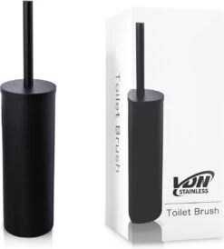 VDN Stainless Toiletborstel Met Houder - Toiletborstelhouder - Zwart - Wc Borstel Met Houder - RVS - Vrijstaand -Badkamerartikelen Winkel 1080x1200