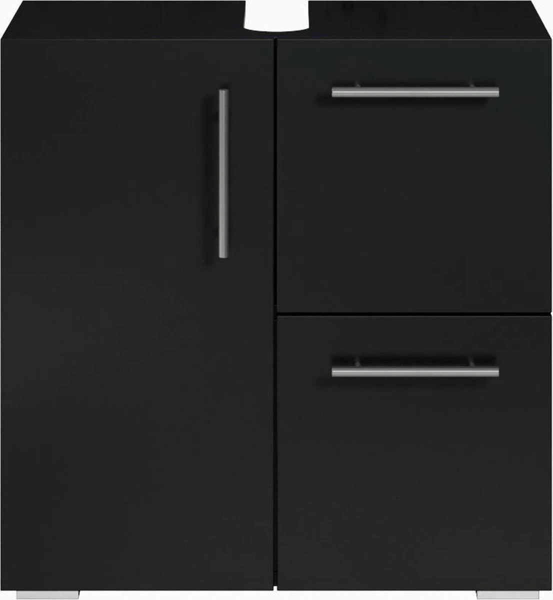 Badplaats Wastafel Onderkast Mars 60 Cm X 30 Cm X 60 Cm - Zwart - Badkamerkast – Staand Wastafelmeubel 4 Badplaats Wastafel Onderkast Mars 60 Cm X 30 Cm X 60 Cm - Zwart - Badkamerkast – Staand Wastafelmeubel - Afbeelding 4