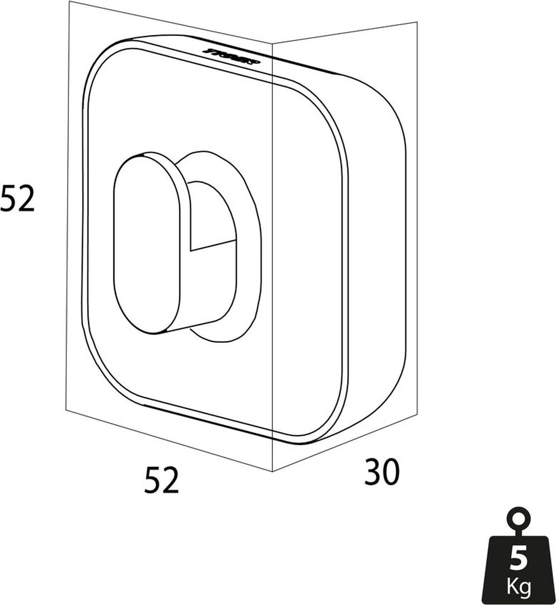 Tiger Carv - Handdoekhaak Groot - Zwart 2 Tiger Carv - Handdoekhaak Groot - Zwart - Afbeelding 2