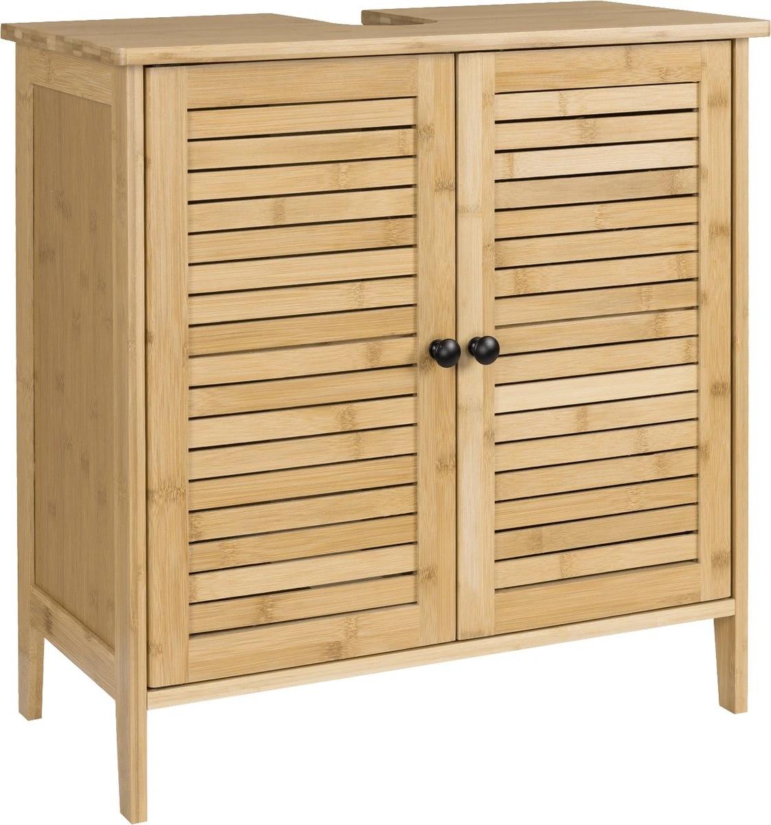 Kamyra® Badkamermeubel Bamboe - Badkamerkast, Wastafelmeubel, Onderkast Wastafel - 60x30x60 Cm - Bamboe 1 Kamyra® Badkamermeubel Bamboe - Badkamerkast, Wastafelmeubel, Onderkast Wastafel - 60x30x60 Cm - Bamboe