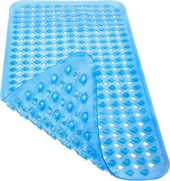 Douchemat Antislip - Badmat - 88x40cm - Antislipmat Voor Douche - Rubber - Blauwbad Mat
