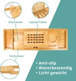 Regno Badplank Voor In Bad - Met Badkussen - Uitschuifbaar En Waterbestendig Badrek - IPad En Glashouder -Badkamerartikelen Winkel 1128x1200 1