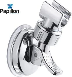 Merkloos Douchekophouder - Grote Zuignap - Klik&Vast - Draaibaar - Chroom -Badkamerartikelen Winkel 1131x1200