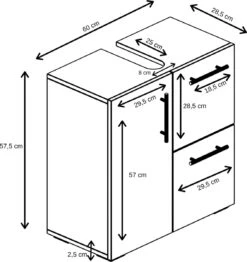 Badplaats Wastafel Onderkast Mars 60 Cm X 30 Cm X 60 Cm - Wit - Badkamerkast – Staand Wastafelmeubel 9 Badplaats Wastafel Onderkast Mars 60 Cm X 30 Cm X 60 Cm - Wit - Badkamerkast – Staand Wastafelmeubel -Badkamerartikelen Winkel 1132x1200 6