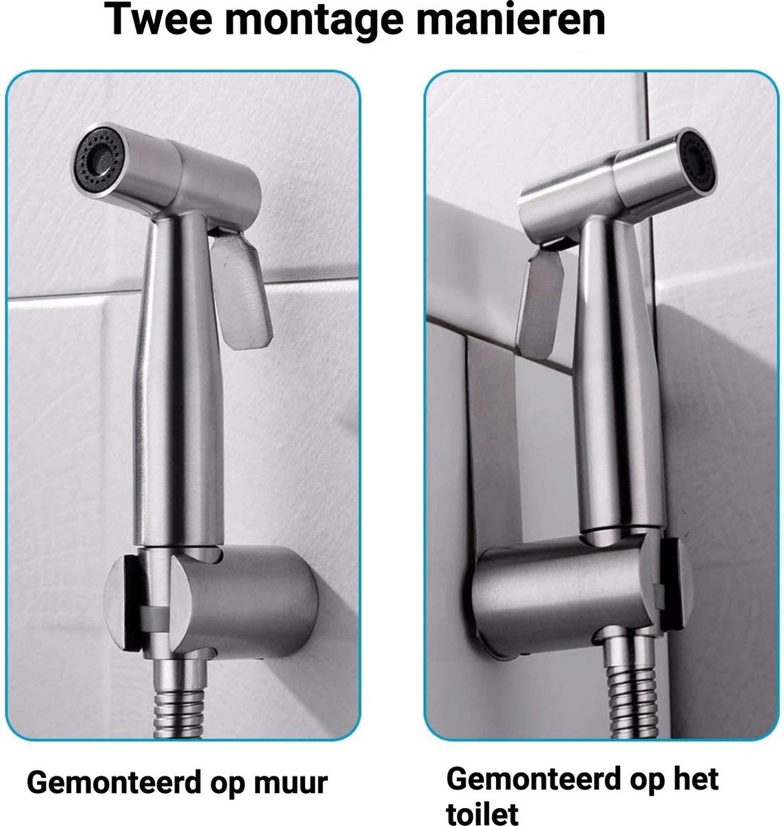 El Suvon® Bidet Handdouche - Shattaf - Bidet Sproeier - Bidetkraan 6 El Suvon® Bidet Handdouche - Shattaf - Bidet Sproeier - Bidetkraan - Afbeelding 6