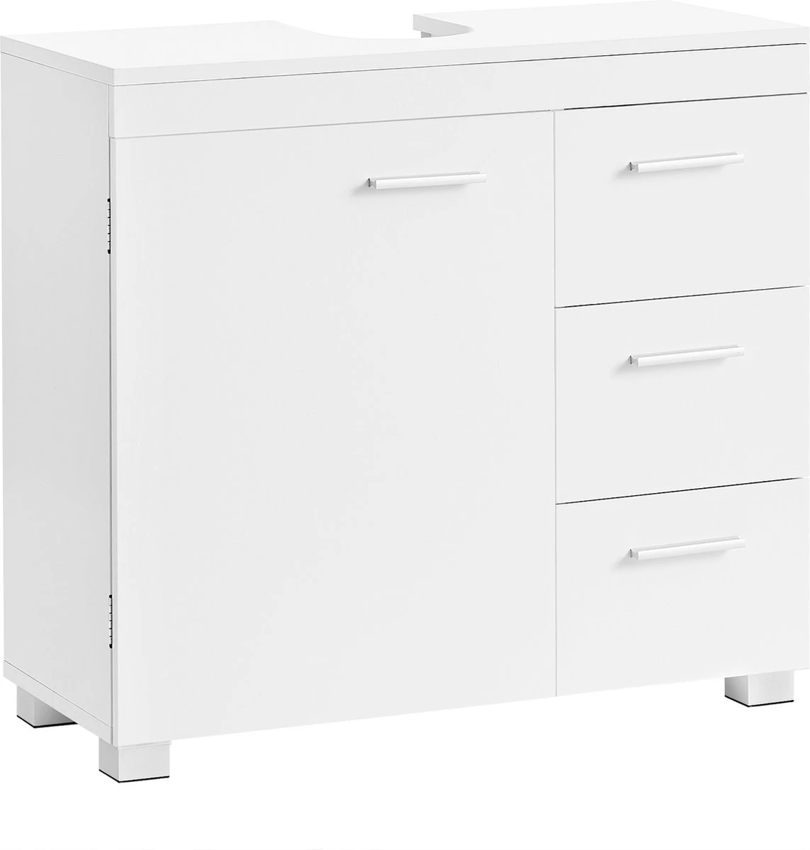 Signature Home Beirut Wastafel - Badkamerkast Met 3 Grote Lades - Badkamerkast - 2 Vakken Achter De Deur - Badkameronderkast Met Poten - 30 X 70 X 64 Cm - Wit 1 Signature Home Beirut Wastafel - Badkamerkast Met 3 Grote Lades - Badkamerkast - 2 Vakken Achter De Deur - Badkameronderkast Met Poten - 30 X 70 X 64 Cm - Wit