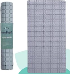 The Original - Douchemat Antislip - Grijs - 70x40cm - Antislipmat Badmat Voor Bad & Douche - Anti Slip Mat Met Zuignappen