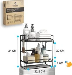 AlShiha®WC Rek - Toiletrolhouder - Badkamer Rek - Zelfklevend (zonder Boren) - Wc Rolhouder - Doucherek Hangend- Badkamerrek - Doucherek - Doucherek Zonder Boren - Toiletrolhouder - Toiletrolhouder Met Plankje -Badkamerartikelen Winkel 1152x1200 5