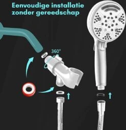 Salvano Douchekop - Waterbesparend - Regendouche - 9 Standen -Badkamerartikelen Winkel 1164x1200 4