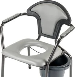 Toiletstoel Grijs Met Comfortabele Zitting En Emmer Met Deksel - Postoel - WC Stoel -Badkamerartikelen Winkel 1166x1200 2