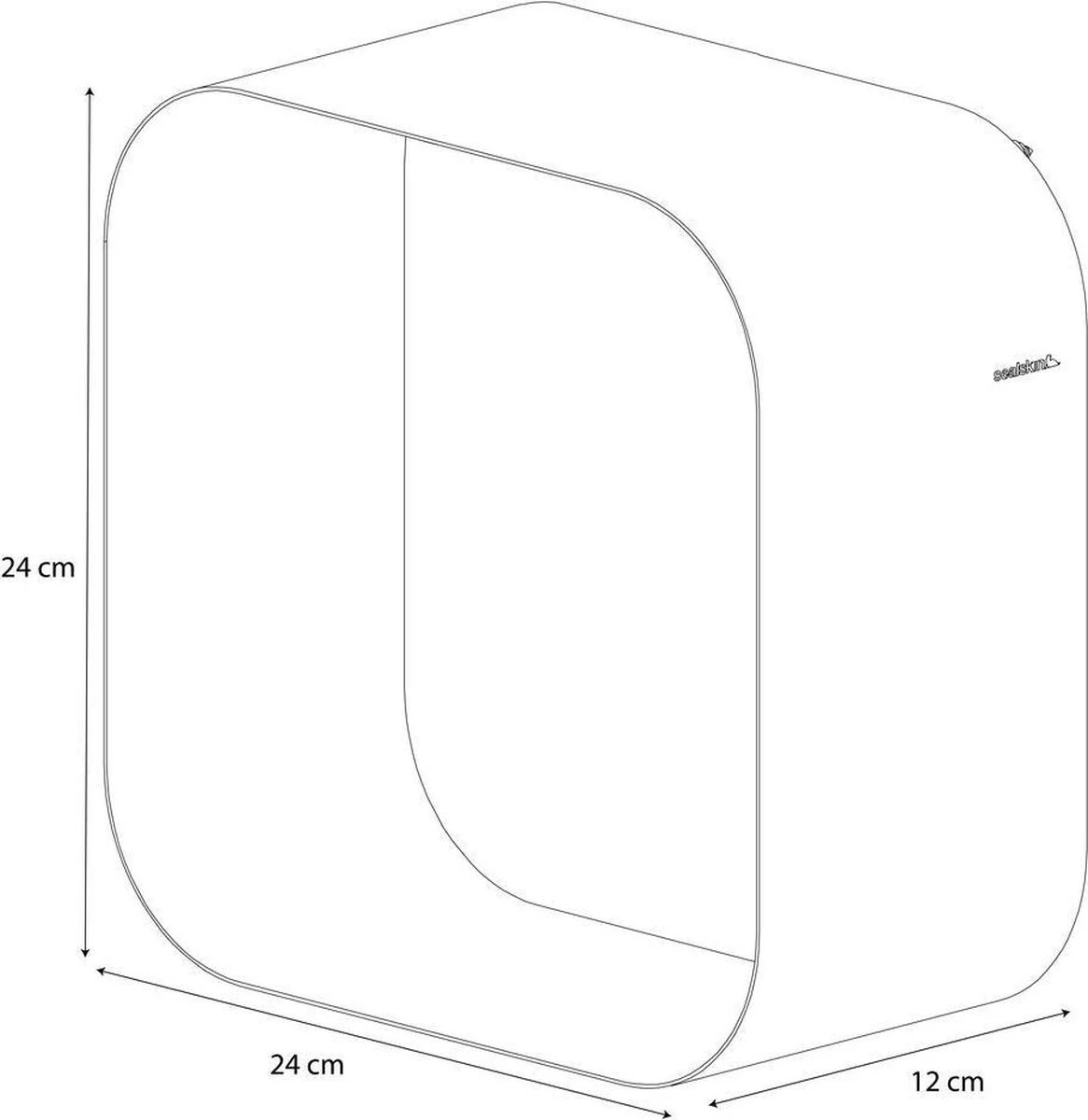 Sealskin Brix - Wandkubus Wandelement Wandrek - 12x24x24 Cm - Metaal - Zwart 6 Sealskin Brix - Wandkubus Wandelement Wandrek - 12x24x24 Cm - Metaal - Zwart - Afbeelding 6