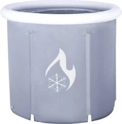Zitbad Voor Volwassenen - Bath Bucket - Ijsbad - Ice Bath - Inklapbaar Bad - Wim Hof Methode - Opblaasbaarbad - Inclusief Voetpomp - Inclusief Ingebouwd Zitkussen - Grijs -Badkamerartikelen Winkel 1176x1200 5