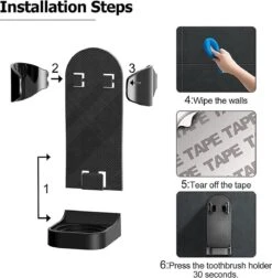 Tandenborstelhouder - Houder Elektrische Tandenborstel - Kleur Zwart - Zonder Boren - Geschikt Voor Oral B Toothbrush - Zelfklevend Hangende Houder 10 Tandenborstelhouder - Houder Elektrische Tandenborstel - Kleur Zwart - Zonder Boren - Geschikt Voor Oral B Toothbrush - Zelfklevend Hangende Houder -Badkamerartikelen Winkel 1177x1200 3