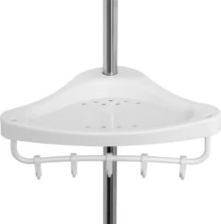 Telescopisch Doucherek Uit Chroom, Verstelbaar 155 - 320 Cm Met Extra Handdoekrek -Badkamerartikelen Winkel 1180x1200 1