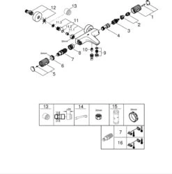 GROHE QuickFix Precision Feel Themostatische Badkraan - EcoJoy® - CoolTouch - 15 Cm - Met Koppelingen - Chroom - 34788000 -Badkamerartikelen Winkel 1181x1200