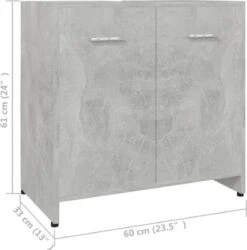 VidaXL Badkamerkast 60x33x61 Cm Spaanplaat Betongrijs 34 VidaXL Badkamerkast 60x33x61 Cm Spaanplaat Betongrijs -Badkamerartikelen Winkel 1184x1200 7