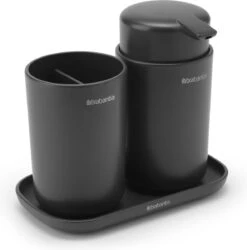 Brabantia ReNew Badkameraccessoires Set - 3-delig - Dark Grey -Badkamerartikelen Winkel 1185x1200 3