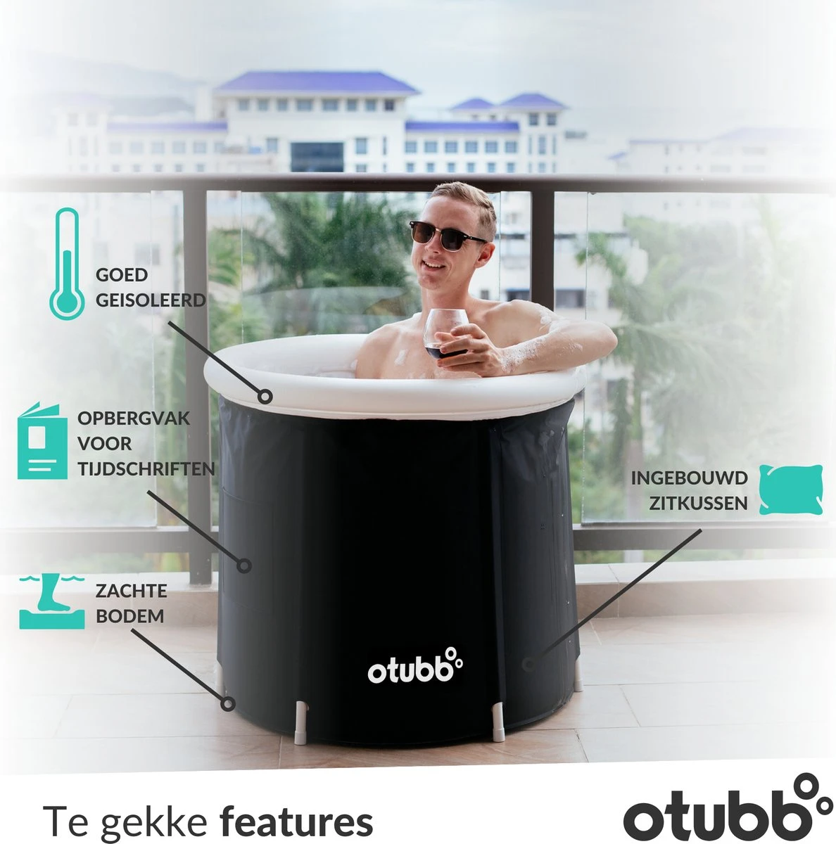 Zitbad | Opblaasbaar Zitbad Voor Volwassenen Van OTUBB | Ofuro | Opvouwbare Badkuip | Inklapbaar | Rond | IJsbad | Zwart | Bath Bucket 3 Zitbad | Opblaasbaar Zitbad Voor Volwassenen Van OTUBB | Ofuro | Opvouwbare Badkuip | Inklapbaar | Rond | IJsbad | Zwart | Bath Bucket - Afbeelding 3