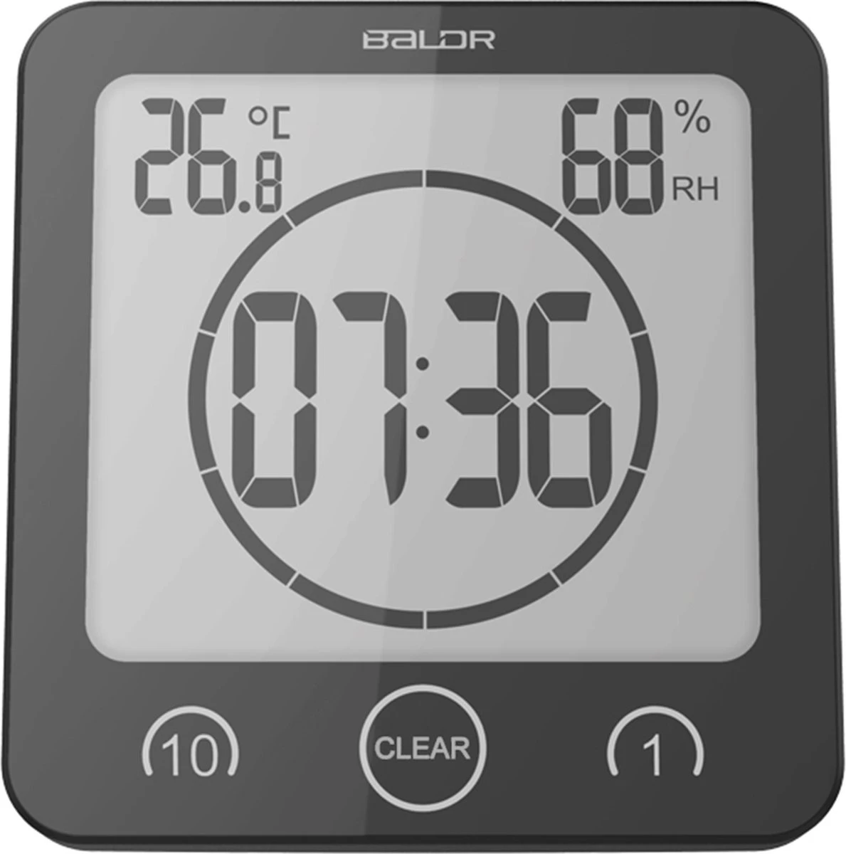 Merkloos Badkamerklok Digitaal - Douche Timer & Klok - Zuignap - Zwart 1 Merkloos Badkamerklok Digitaal - Douche Timer & Klok - Zuignap - Zwart