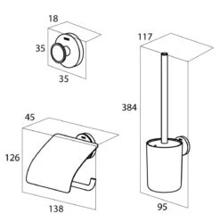 Tiger Urban Toiletaccessoireset - Toiletborstel Met Houder - Toiletrolhouder Met Klep - Handdoekhaak - Zwart -Badkamerartikelen Winkel 1192x1200 1