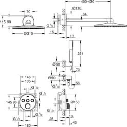 GROHE Grohtherm SmartControl Regendouche - Inbouw - ø 31 Cm - Rond -Chroom -Badkamerartikelen Winkel 1193x1200